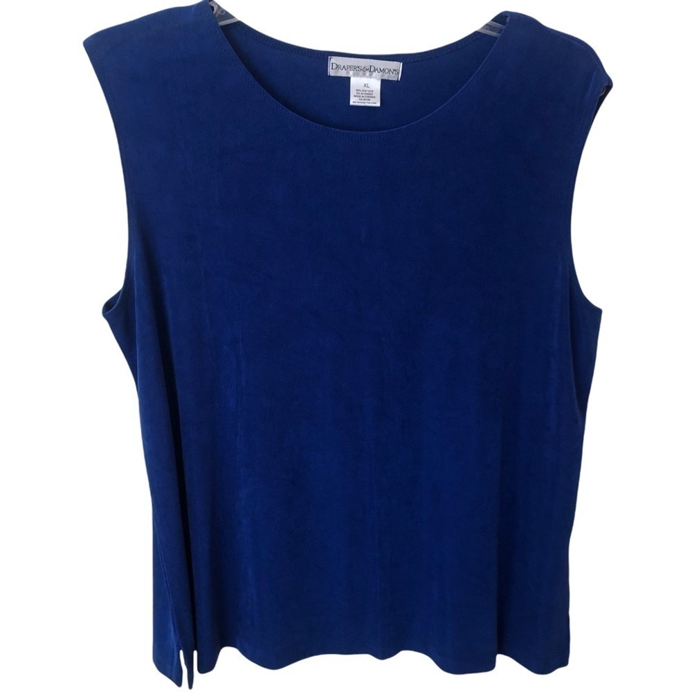 Drapers And Damons Blue Dressy Tank, XL